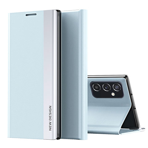 Handytasche Stand Schutzhülle Flip Leder Hülle QH2 für Samsung Galaxy F23 5G Hellblau