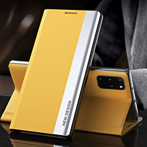 Handytasche Stand Schutzhülle Flip Leder Hülle QH2 für Samsung Galaxy S20 Plus 5G Gelb