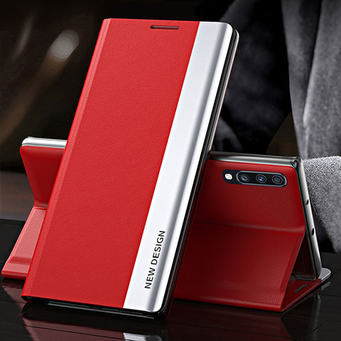 Handytasche Stand Schutzhülle Flip Leder Hülle QH3 für Samsung Galaxy A70S Rot