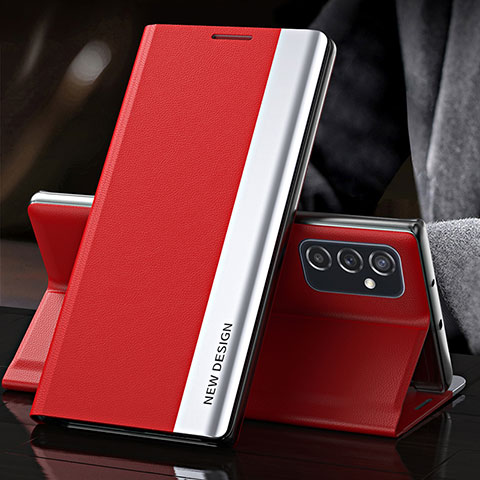 Handytasche Stand Schutzhülle Flip Leder Hülle QH4 für Samsung Galaxy F23 5G Rot