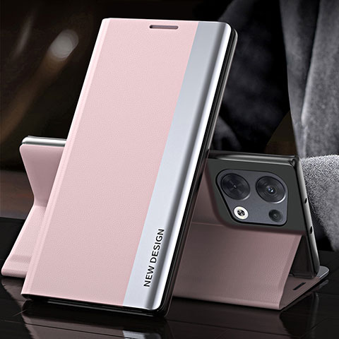 Handytasche Stand Schutzhülle Flip Leder Hülle QH4 für Xiaomi Redmi Note 13 5G Rosegold