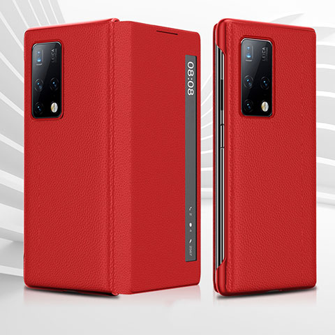 Handytasche Stand Schutzhülle Flip Leder Hülle QK2 für Huawei Mate X2 Rot