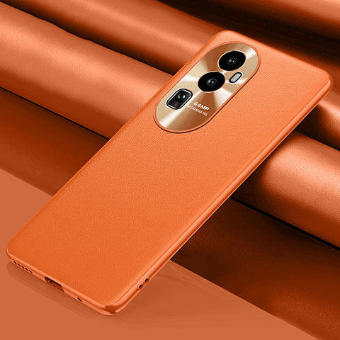 Handytasche Stand Schutzhülle Flip Leder Hülle QK2 für Oppo Reno10 Pro+ Plus 5G Orange