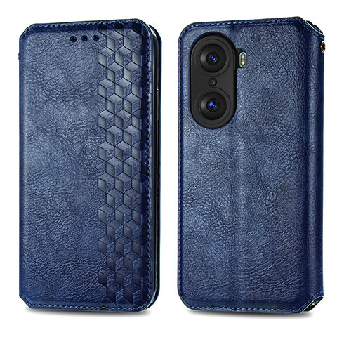 Handytasche Stand Schutzhülle Flip Leder Hülle S01D für Huawei Honor 60 Pro 5G Blau