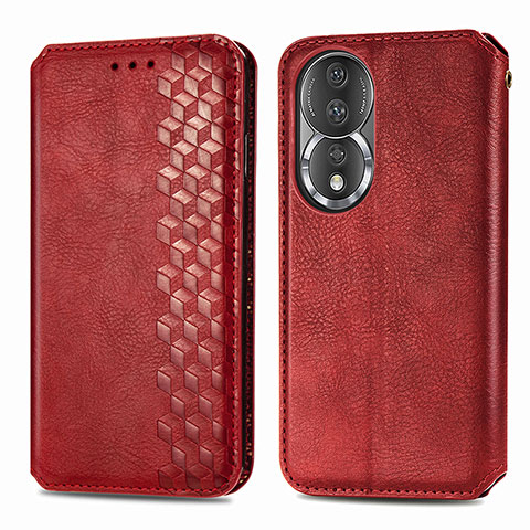 Handytasche Stand Schutzhülle Flip Leder Hülle S01D für Huawei Honor 80 5G Rot