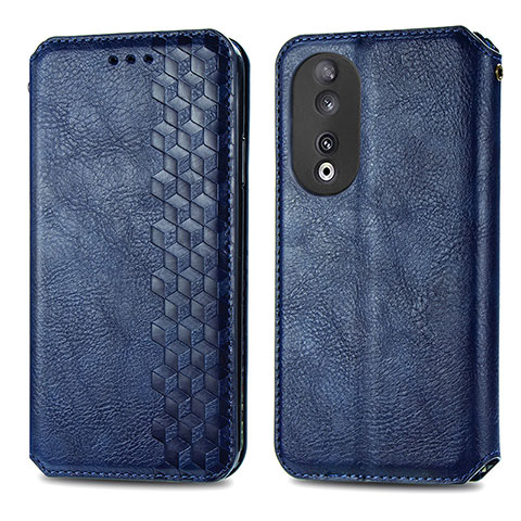 Handytasche Stand Schutzhülle Flip Leder Hülle S01D für Huawei Honor 90 5G Blau