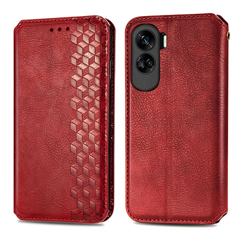 Handytasche Stand Schutzhülle Flip Leder Hülle S01D für Huawei Honor 90 Lite 5G Rot