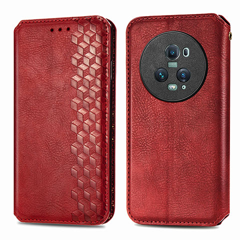 Handytasche Stand Schutzhülle Flip Leder Hülle S01D für Huawei Honor Magic5 Pro 5G Rot