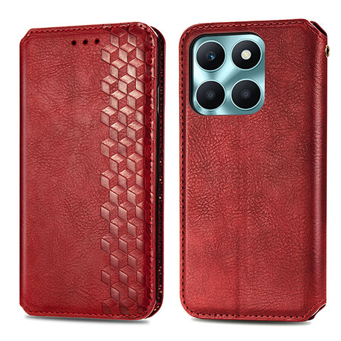 Handytasche Stand Schutzhülle Flip Leder Hülle S01D für Huawei Honor X6a Rot