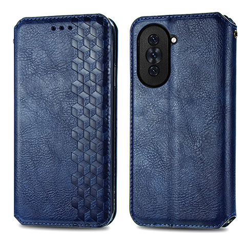 Handytasche Stand Schutzhülle Flip Leder Hülle S01D für Huawei Nova 10 Blau