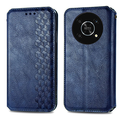 Handytasche Stand Schutzhülle Flip Leder Hülle S01D für Huawei Nova Y90 Blau