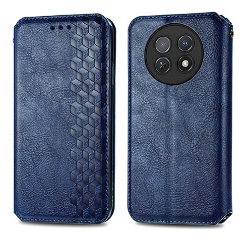 Handytasche Stand Schutzhülle Flip Leder Hülle S01D für Huawei Nova Y91 Blau