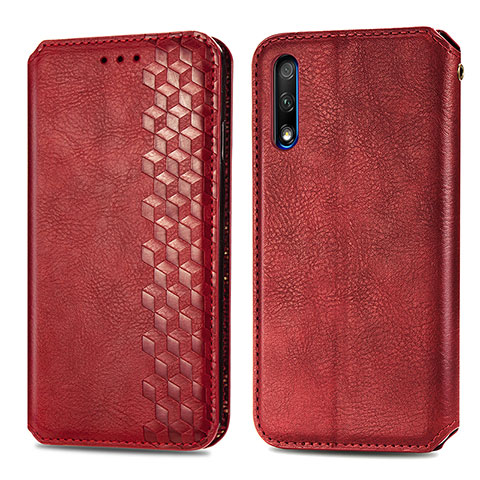 Handytasche Stand Schutzhülle Flip Leder Hülle S01D für Huawei P Smart Z (2019) Rot