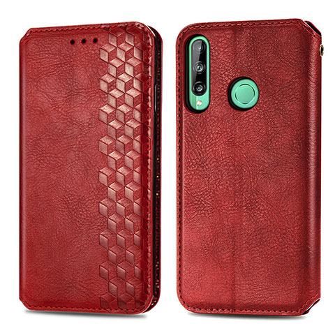 Handytasche Stand Schutzhülle Flip Leder Hülle S01D für Huawei P40 Lite E Rot