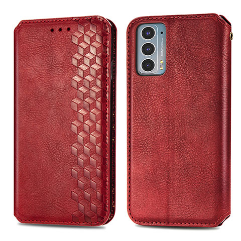 Handytasche Stand Schutzhülle Flip Leder Hülle S01D für Motorola Moto Edge 20 5G Rot