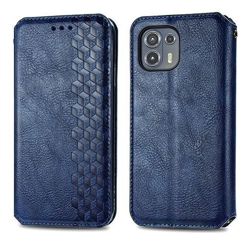 Handytasche Stand Schutzhülle Flip Leder Hülle S01D für Motorola Moto Edge 20 Lite 5G Blau