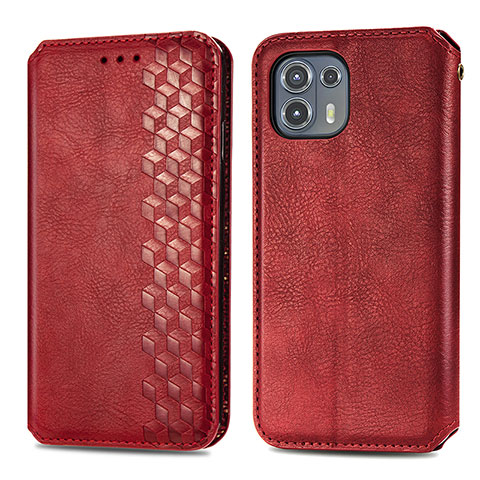 Handytasche Stand Schutzhülle Flip Leder Hülle S01D für Motorola Moto Edge 20 Lite 5G Rot