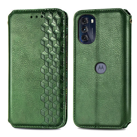 Handytasche Stand Schutzhülle Flip Leder Hülle S01D für Motorola Moto G 5G (2022) Grün