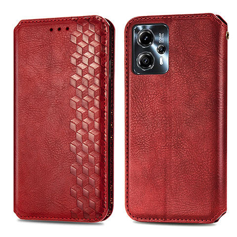 Handytasche Stand Schutzhülle Flip Leder Hülle S01D für Motorola Moto G13 Rot