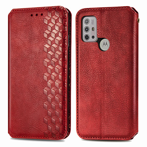 Handytasche Stand Schutzhülle Flip Leder Hülle S01D für Motorola Moto G20 Rot