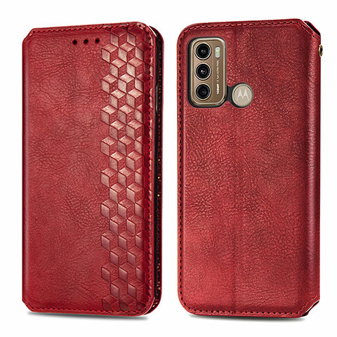 Handytasche Stand Schutzhülle Flip Leder Hülle S01D für Motorola Moto G40 Fusion Rot