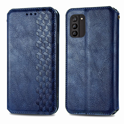 Handytasche Stand Schutzhülle Flip Leder Hülle S01D für Nokia G100 Blau