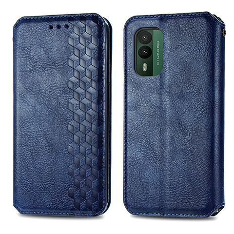 Handytasche Stand Schutzhülle Flip Leder Hülle S01D für Nokia XR21 Blau