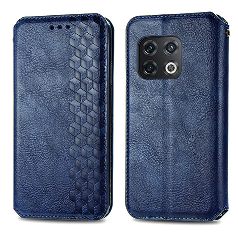 Handytasche Stand Schutzhülle Flip Leder Hülle S01D für OnePlus 10 Pro 5G Blau