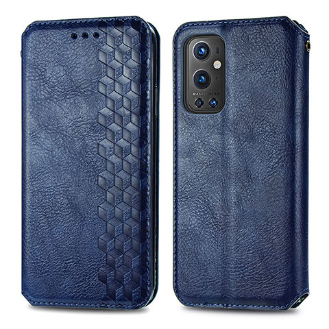 Handytasche Stand Schutzhülle Flip Leder Hülle S01D für OnePlus 9 Pro 5G Blau