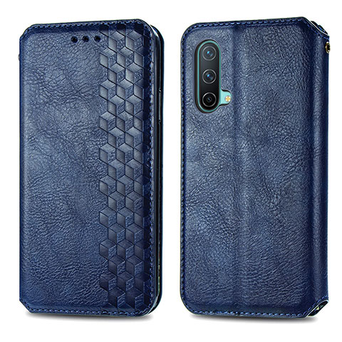 Handytasche Stand Schutzhülle Flip Leder Hülle S01D für OnePlus Nord CE 5G Blau