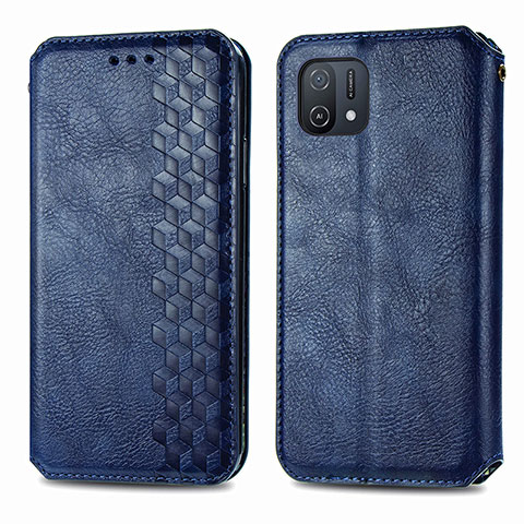 Handytasche Stand Schutzhülle Flip Leder Hülle S01D für Oppo A16e Blau