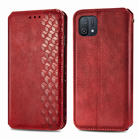 Handytasche Stand Schutzhülle Flip Leder Hülle S01D für Oppo A16e Rot