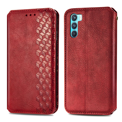 Handytasche Stand Schutzhülle Flip Leder Hülle S01D für Oppo K9 Pro 5G Rot