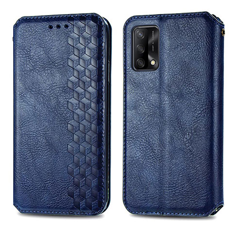 Handytasche Stand Schutzhülle Flip Leder Hülle S01D für Oppo Reno6 Lite Blau