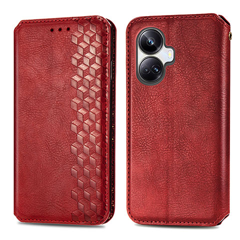 Handytasche Stand Schutzhülle Flip Leder Hülle S01D für Realme 10 Pro+ Plus 5G Rot