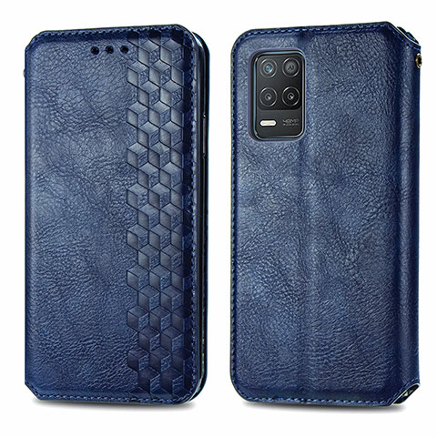 Handytasche Stand Schutzhülle Flip Leder Hülle S01D für Realme 8s 5G Blau