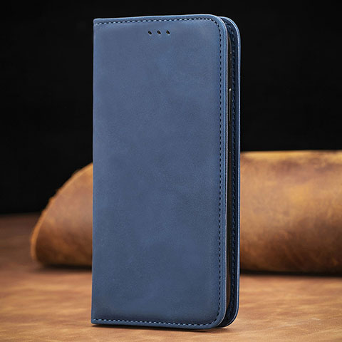 Handytasche Stand Schutzhülle Flip Leder Hülle S01D für Samsung Galaxy A01 SM-A015 Blau