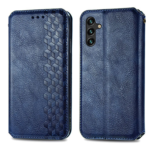 Handytasche Stand Schutzhülle Flip Leder Hülle S01D für Samsung Galaxy A04s Blau