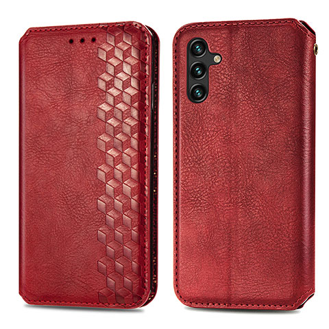 Handytasche Stand Schutzhülle Flip Leder Hülle S01D für Samsung Galaxy A04s Rot