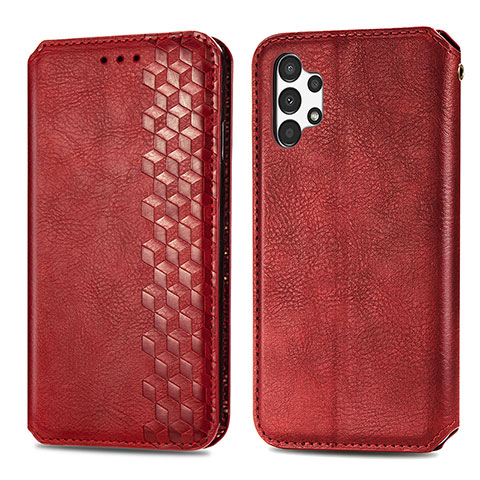 Handytasche Stand Schutzhülle Flip Leder Hülle S01D für Samsung Galaxy A13 4G Rot