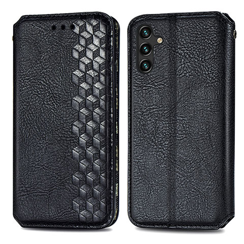 Handytasche Stand Schutzhülle Flip Leder Hülle S01D für Samsung Galaxy A13 5G Schwarz