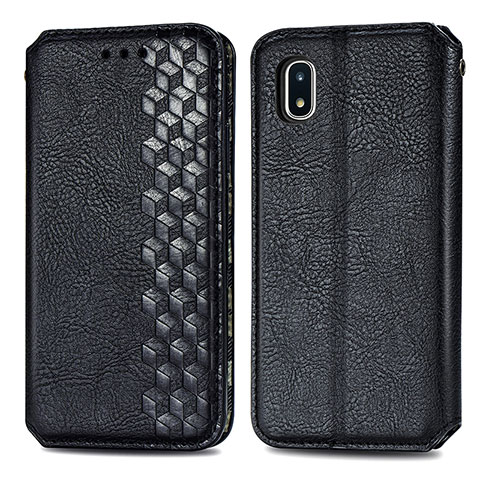 Handytasche Stand Schutzhülle Flip Leder Hülle S01D für Samsung Galaxy A20 SC-02M SCV46 Schwarz