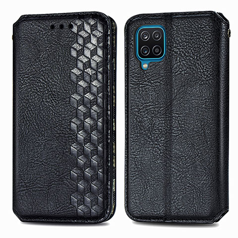 Handytasche Stand Schutzhülle Flip Leder Hülle S01D für Samsung Galaxy A22 4G Schwarz