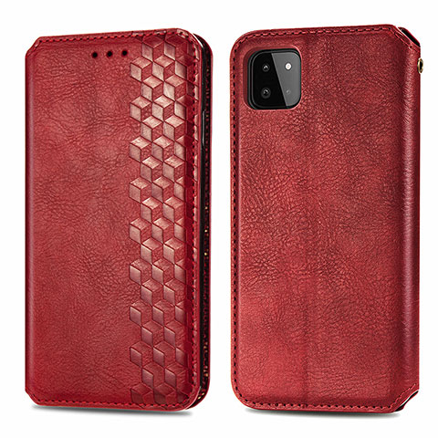 Handytasche Stand Schutzhülle Flip Leder Hülle S01D für Samsung Galaxy A22s 5G Rot