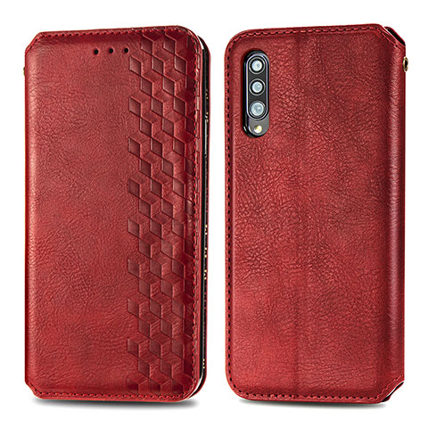 Handytasche Stand Schutzhülle Flip Leder Hülle S01D für Samsung Galaxy A70S Rot