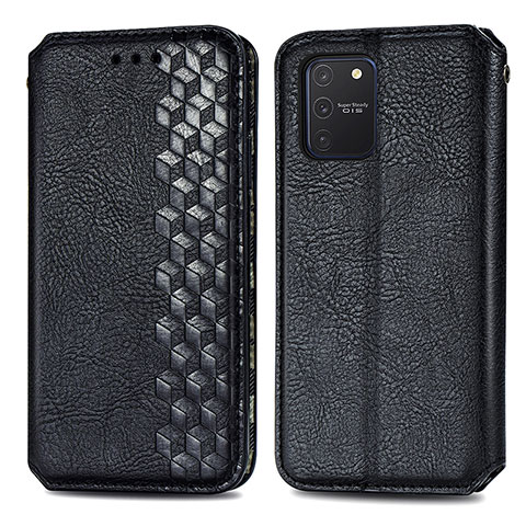 Handytasche Stand Schutzhülle Flip Leder Hülle S01D für Samsung Galaxy A91 Schwarz