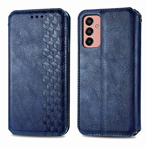 Handytasche Stand Schutzhülle Flip Leder Hülle S01D für Samsung Galaxy F13 4G Blau