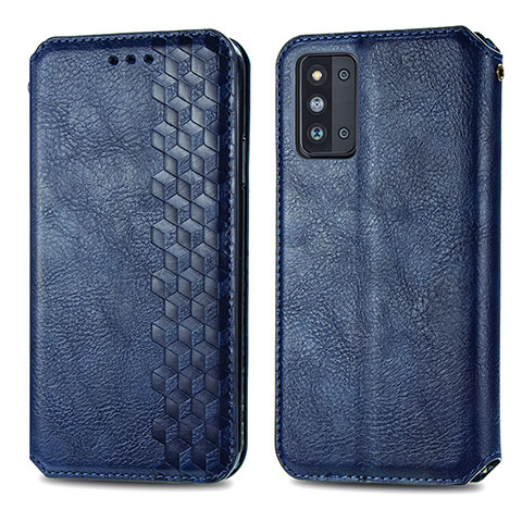 Handytasche Stand Schutzhülle Flip Leder Hülle S01D für Samsung Galaxy F52 5G Blau