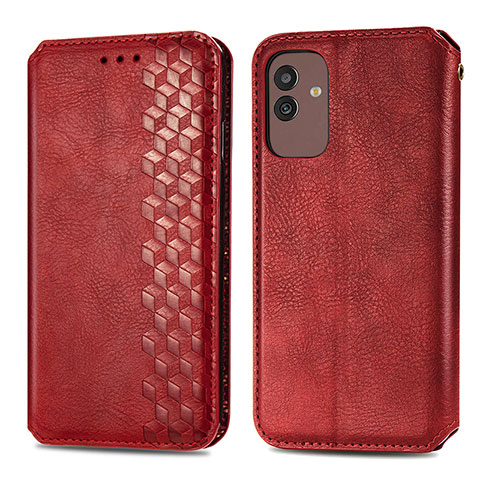 Handytasche Stand Schutzhülle Flip Leder Hülle S01D für Samsung Galaxy M13 5G Rot