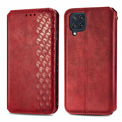 Handytasche Stand Schutzhülle Flip Leder Hülle S01D für Samsung Galaxy M32 4G Rot